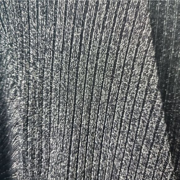 Zara true wrap metallic long sleeve ribbed knit cardigan style blouse - Picture 6 of 16